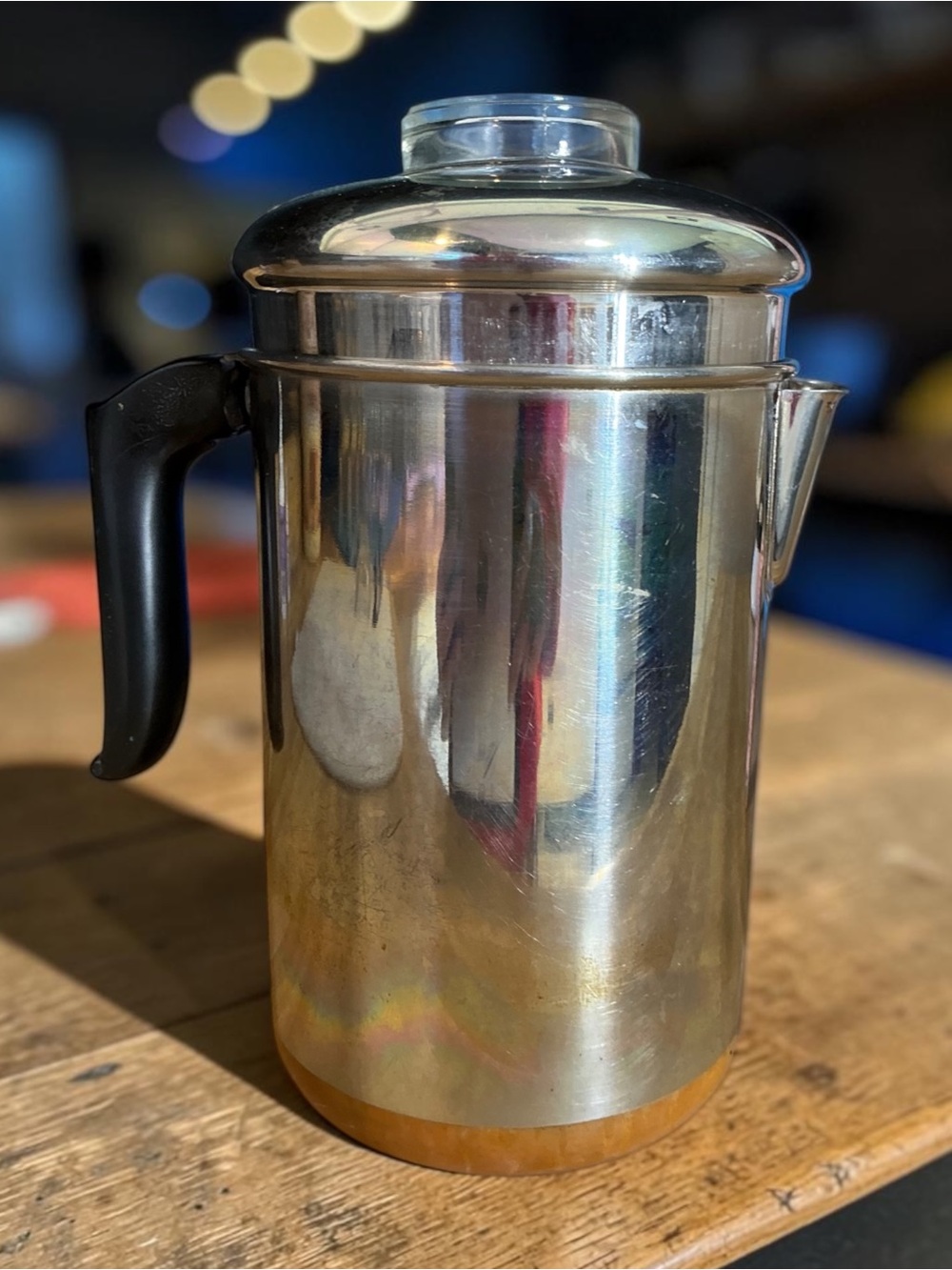 Vintage Revere Ware Stainless Steel Coffee Percolator